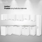 Praktik 40 felső szekrény 1 ajtós, fehér-fehér