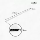 Vinyl SPC padlószegély Reno kőhatású szürke 2400x60x12 mm