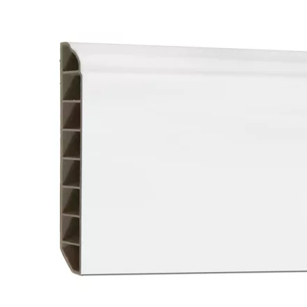 Vinyl SPC padlószegély Snow white 2400x100x12 mm