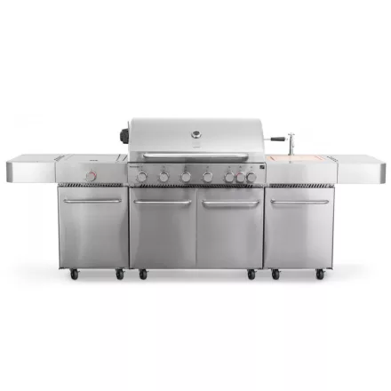 G21 Nevada BBQ konyha Premium Line gázgrill, 8 égőfej + ajándék nyomáscsökkentő