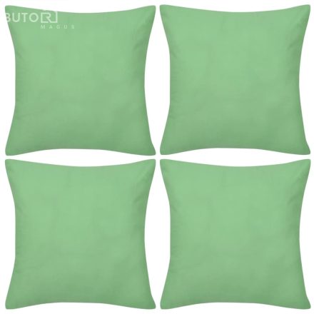 4 db pamut párnahuzat 40 x 40 cm almazöld