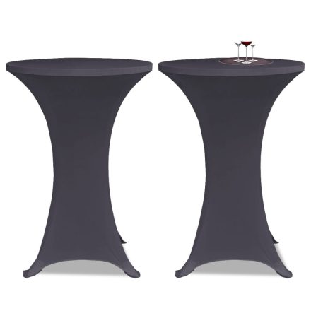 vidaXL 2 db antracitszürke nyújtható asztalterítő 60 cm