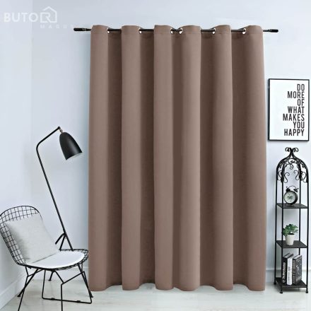 vidaXL tópszínű sötétítőfüggöny fémkarikákkal 290 x 245 cm
