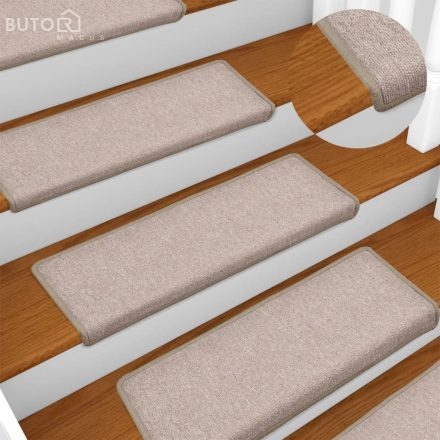 vidaXL 15 db tópszínű lépcsőszőnyeg 65x21x4 cm