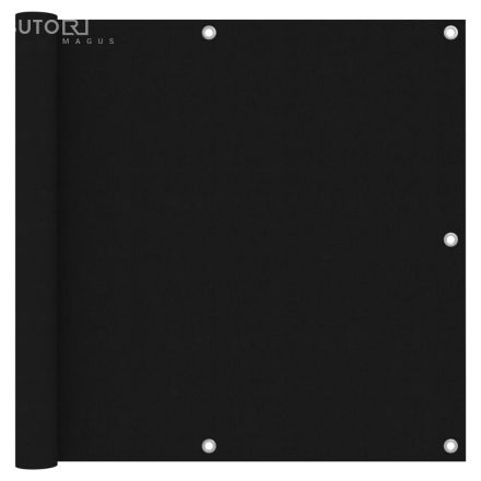 vidaXL fekete oxford-szövet erkélyparaván 90 x 300 cm