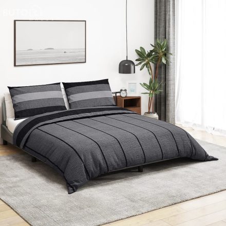 vidaXL szürke ágyneműhuzat-garnitúra 240x220 cm pamut