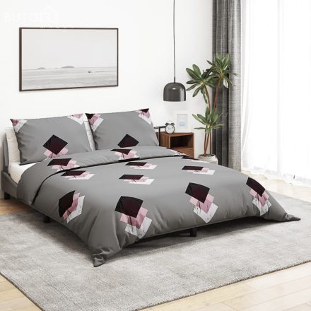 vidaXL szürke pamut ágyneműhuzat-garnitúra 260 x 240 cm