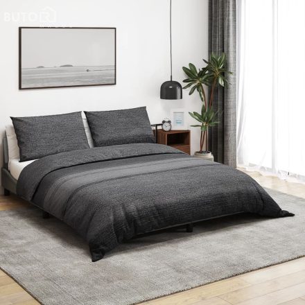 vidaXL szürke ágyneműhuzat-garnitúra 200x200 cm pamut