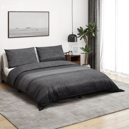 vidaXL szürke ágyneműhuzat-garnitúra 200x200 cm pamut