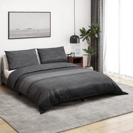 vidaXL szürke ágyneműhuzat-garnitúra 225x220 cm pamut