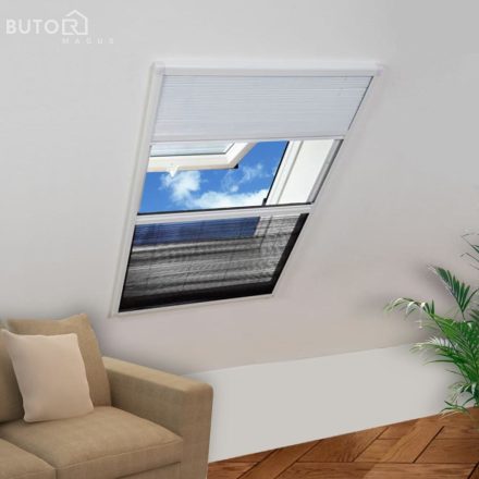 vidaXL pliszé ablak szúnyogháló árnyékolóval alumíniumból 80 x 120 cm 