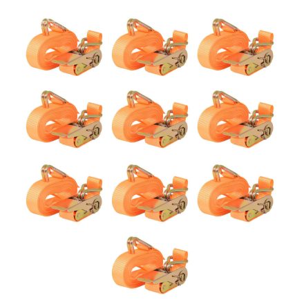 vidaXL 10 db narancssárga racsnis spanifer 0,4 tonna 6 m x 25 mm