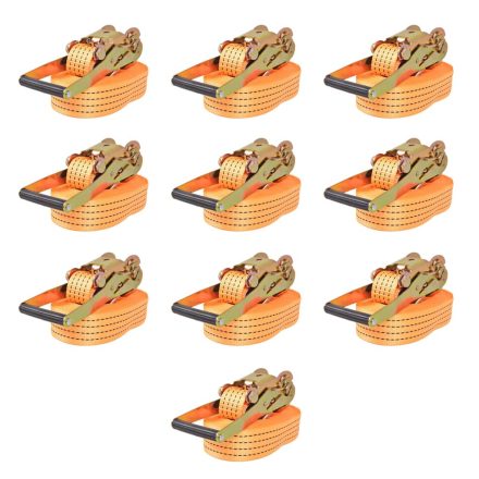 vidaXL 10 db narancssárga racsnis spanifer 2 tonna 8 m x 50 mm