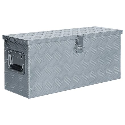vidaXL ezüstszínű alumíniumdoboz 76,5 x 26,5 x 33 cm