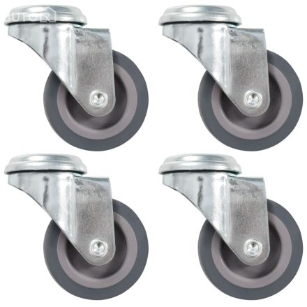 vidaXL 4 db hátfuratos önbeálló görgő 50 mm