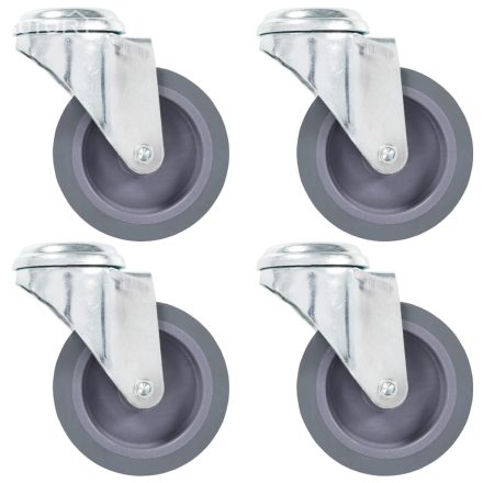 vidaXL 4 db hátfuratos önbeálló görgő 75 mm