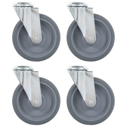 vidaXL 4 db hátfuratos önbeálló görgő 125 mm