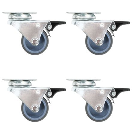 vidaXL 4 db dupla kerekes önbeálló görgő 50 mm 