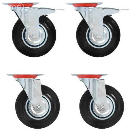 vidaXL 4 db önbeálló görgő 125 mm 