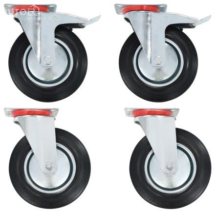 vidaXL 4 db önbeálló görgő 200 mm 