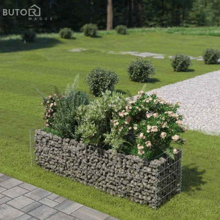 vidaXL horganyzott acél gabion magaságyás 180 x 50 x 50 cm