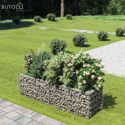 vidaXL horganyzott acél gabion magaságyás 180 x 50 x 50 cm