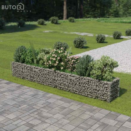 vidaXL horganyzott acél gabion magaságyás 360 x 50 x 50 cm
