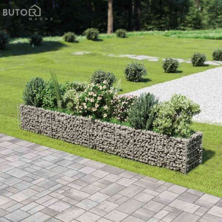 vidaXL horganyzott acél gabion magaságyás 360 x 50 x 50 cm