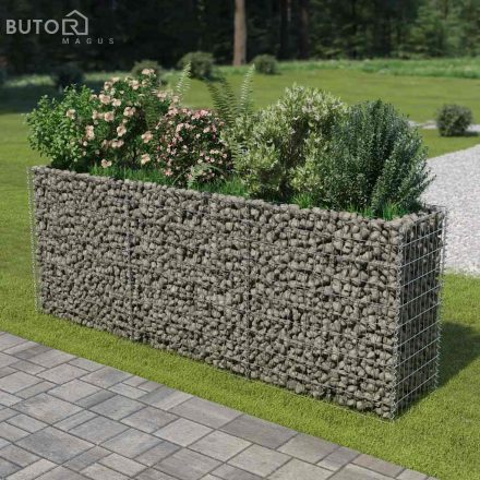 vidaXL horganyzott acél gabion magaságyás 270 x 50 x 100 cm