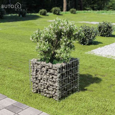 vidaXL horganyzott acél gabion magaságyás 50 x 50 x 50 cm