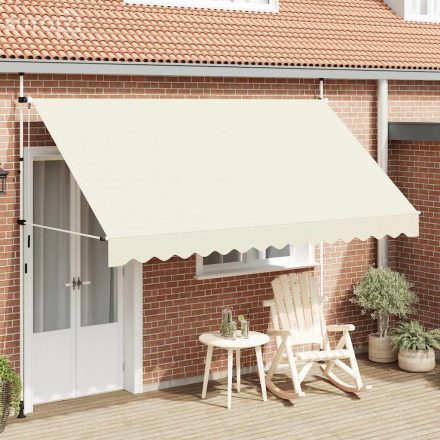 vidaXL kézzel feltekerhető krémszínű napellenző 350 cm