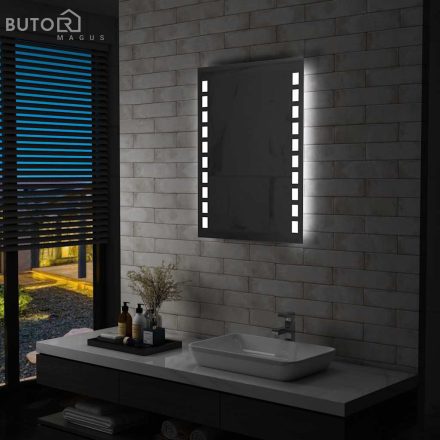vidaXL LED-es fürdőszobai falitükör 60 x 80 cm