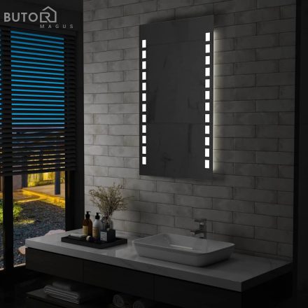vidaXL LED-es fürdőszobai falitükör 60 x 100 cm