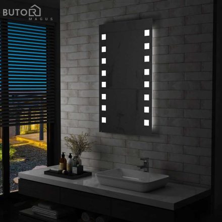 vidaXL LED-es fürdőszobai falitükör 60 x 100 cm