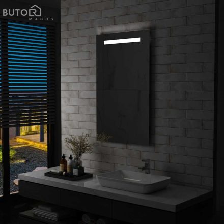 vidaXL LED-es fürdőszobai falitükör 60 x 100 cm