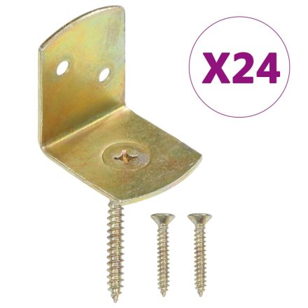 vidaXL 24 db L alakú horganyzott fém kerítéspaneltartó