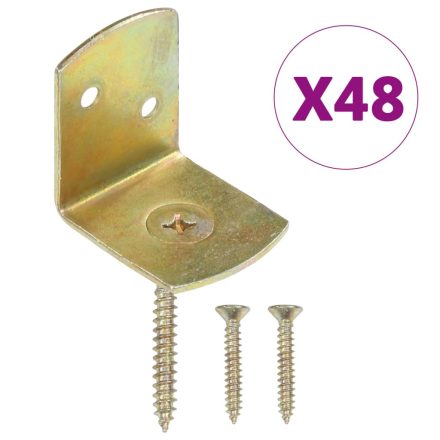 vidaXL 48 db L alakú horganyzott fém kerítéspaneltartó