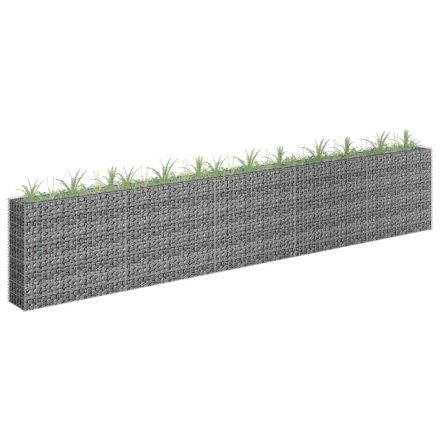 vidaXL horganyzott acél gabion magaságyás 450 x 30 x 90 cm