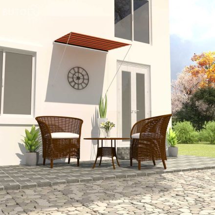 vidaXL narancssárga és barna feltekerhető napellenző 200 x 150 cm