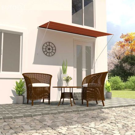 vidaXL narancssárga és barna feltekerhető napellenző 300 x 150 cm