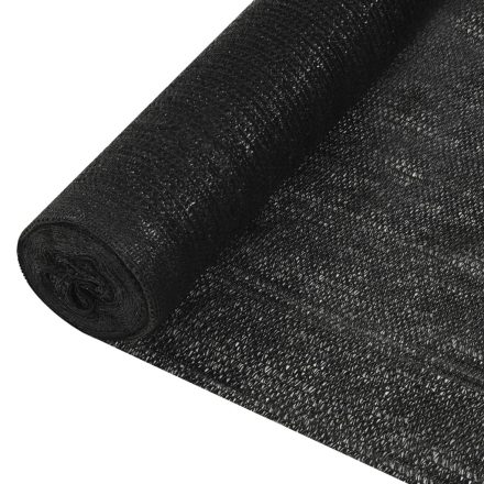 vidaXL fekete HDPE belátásgátló háló 1 x 25 m 195 g/m² 