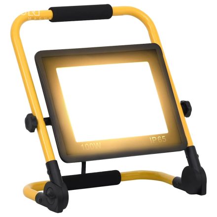 vidaXL meleg fehér fényű fogantyúval ellátott LED-es reflektor 100 W