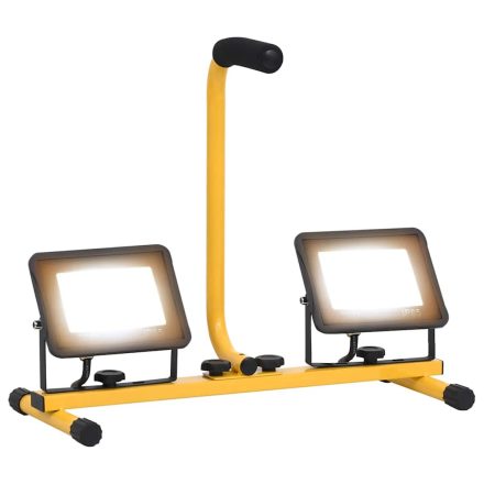vidaXL meleg fehér fényű LED-es reflektor fogantyúval 2 x 30 W