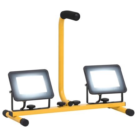 vidaXL hideg fehér fényű fogantyúval ellátott LED-es reflektor 2x30 W