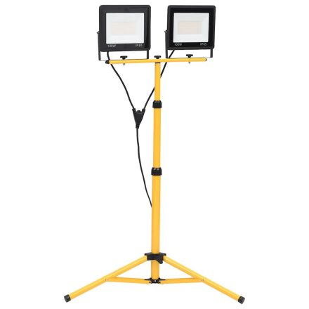 vidaXL meleg fehér fényű háromlábú LED-es reflektor 2 x 100 W