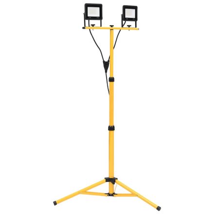 vidaXL hideg fehér fényű háromlábú LED-es reflektor 2 x 30 W