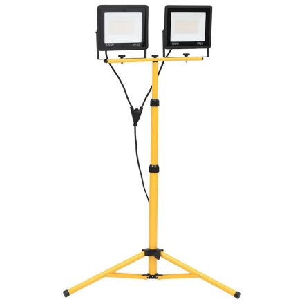 vidaXL hideg fehér fényű háromlábú LED-es reflektor 2 x 100 W
