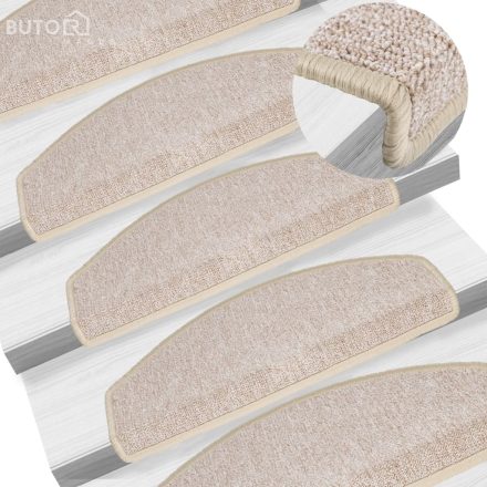 vidaXL 10 db tópszínű lépcsőszőnyeg 65x24x4 cm