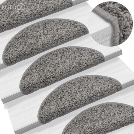 vidaXL 10 db szürke lépcsőszőnyeg 56 x 17 x 3 cm