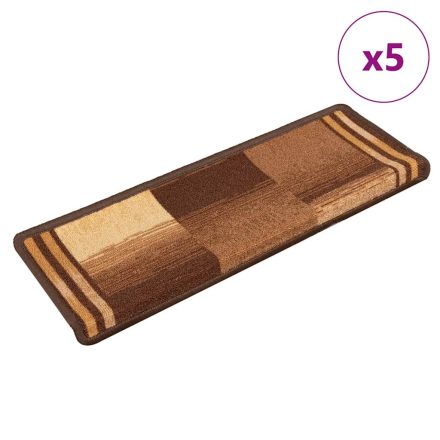 vidaXL 5 db barna öntapadó lépcsőszőnyeg 65x21x4 cm